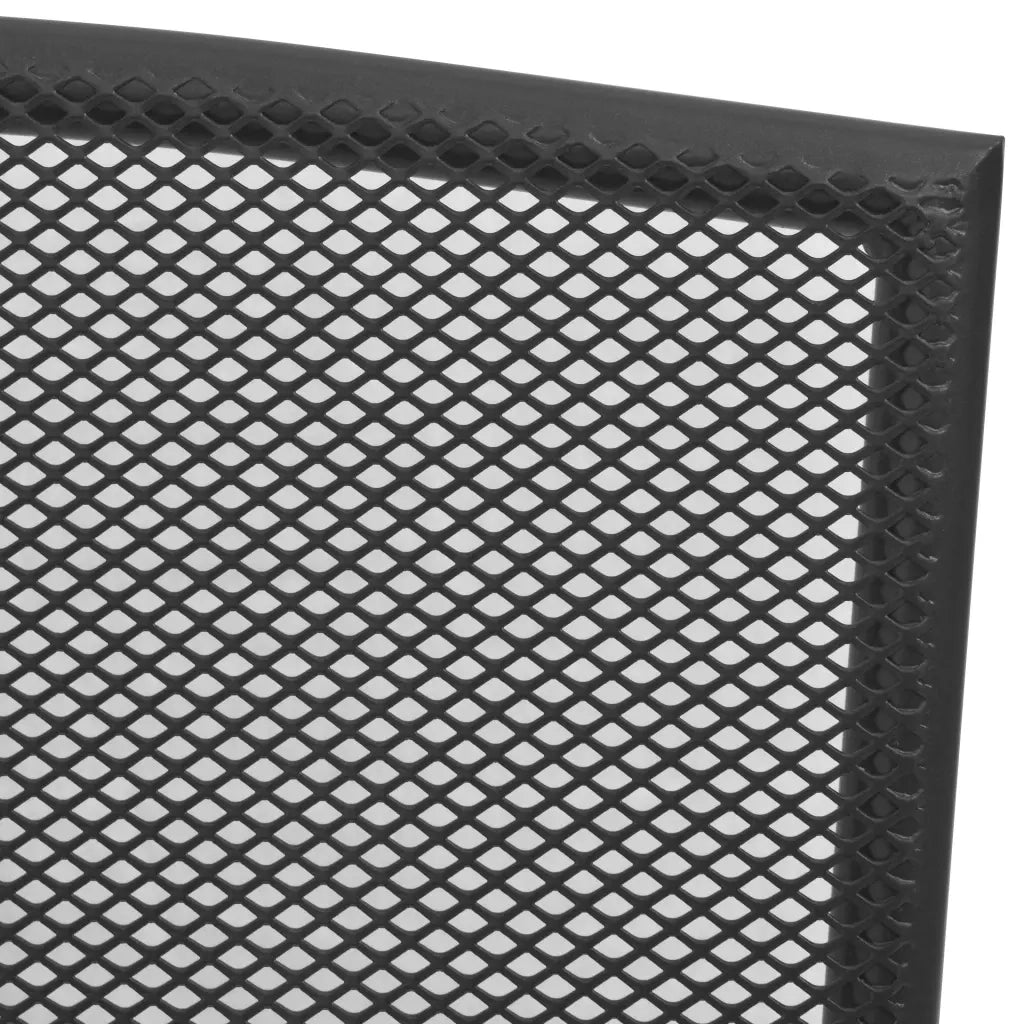 Sedie da Esterno 4 pz Design a Rete in Acciaio Antracite cod mxl 43302