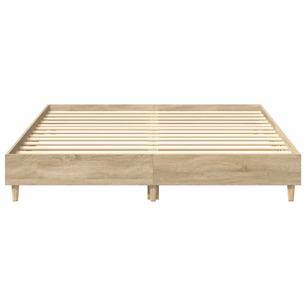 vidaXL Giroletto senza Materasso Rovere Sonoma 150x200cm in Truciolato