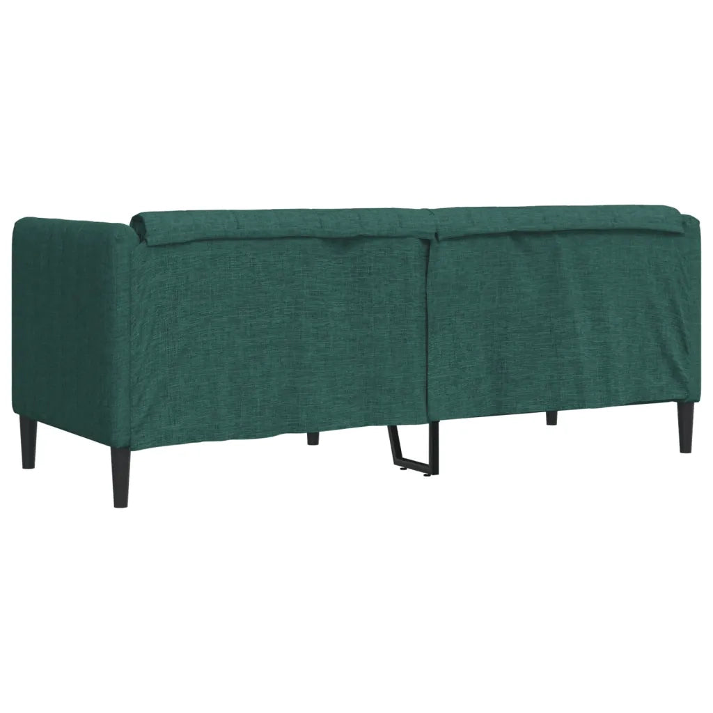 Divano a 2 Posti-Sofa 2 Posti Verde Scuro in Tessuto