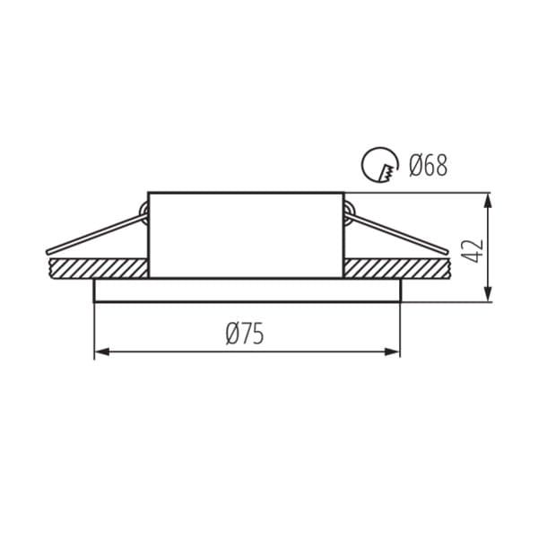 Kanlux faretto da soffitto SIMEN bianco oro GU10 35W