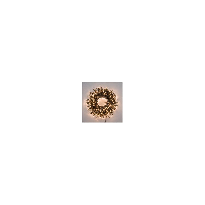 Lotti, Filo di Luci Natalizie, 200 LED Bianco Caldo, 19 m, Cavo Verde, IP44