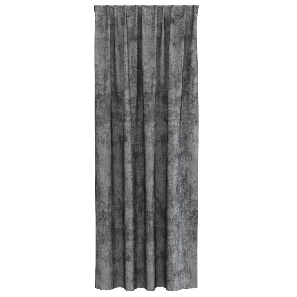 Tende in Velluto 2 pz con Occhielli Grigio 245x140 cm