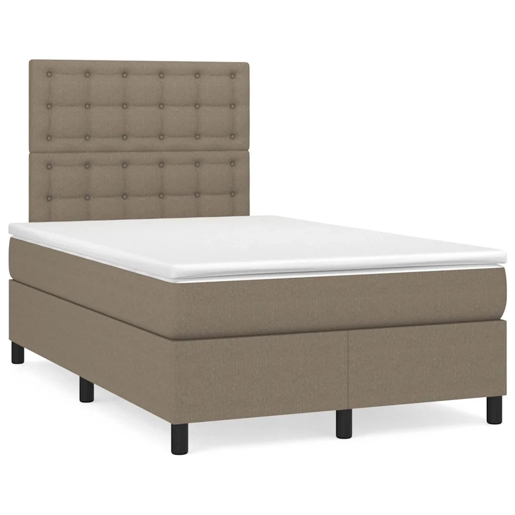 Giroletto a Molle con Materasso Tortora 120x190 cm in Tessuto 3269913