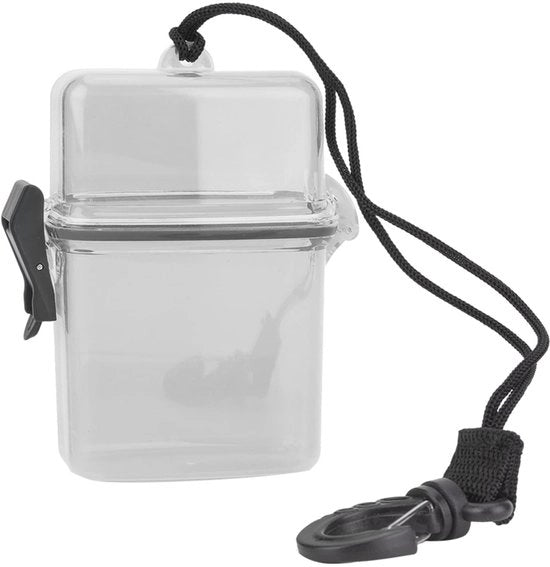 Scatola di chiusura acqua resistente - Scatola di archiviazione acqua resistente - Solida scatola di plastica - Leggera - Con grappolo di corda - Adatta per apparecchiature elettroniche - Scatola acqua resistente