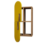 Mensola da parete in legno "Rose" - 35 x 22 x 60 cm - NoceGiallo
