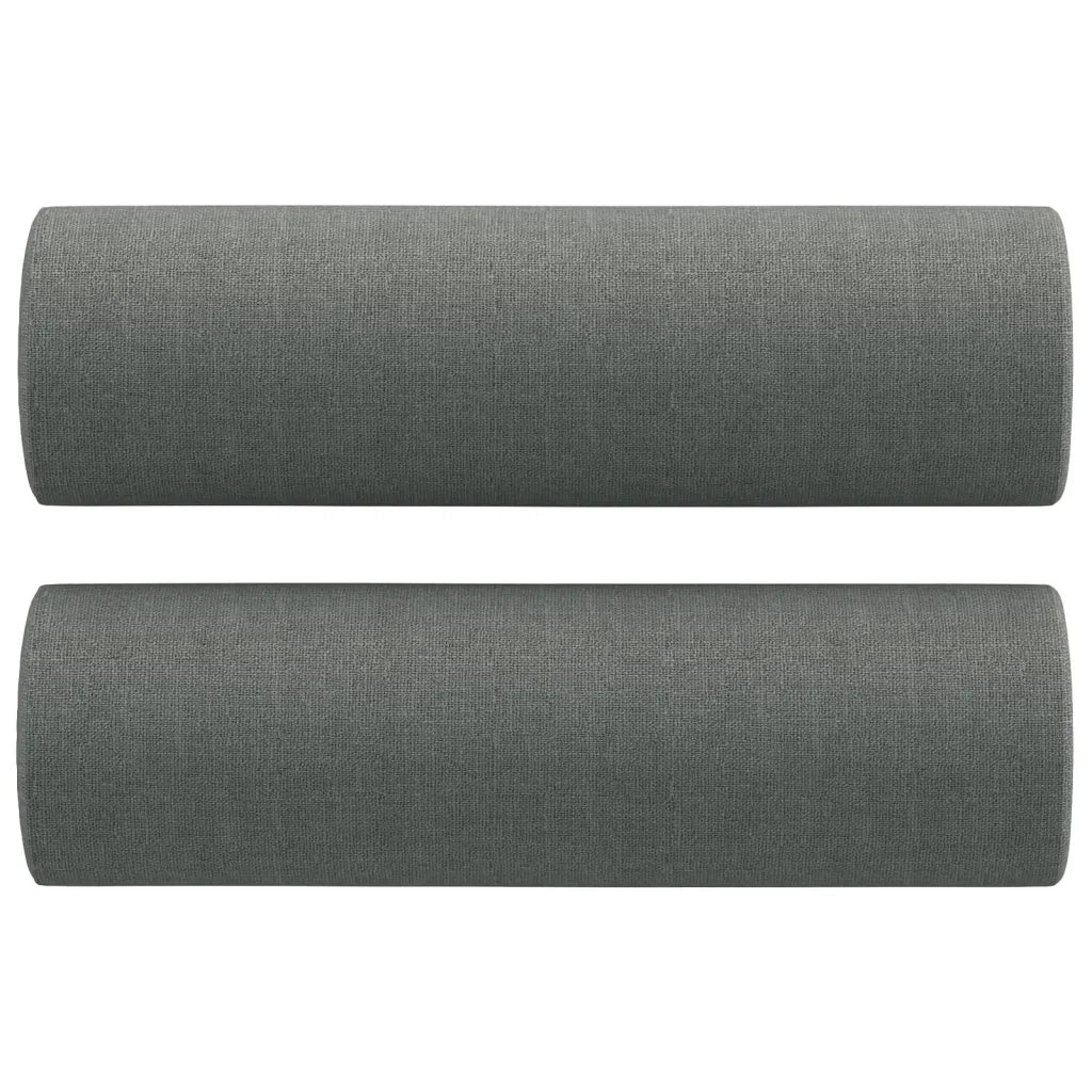 Set di Divani 3 pz con Cuscini Grigio Scuro in Tessuto 3201299