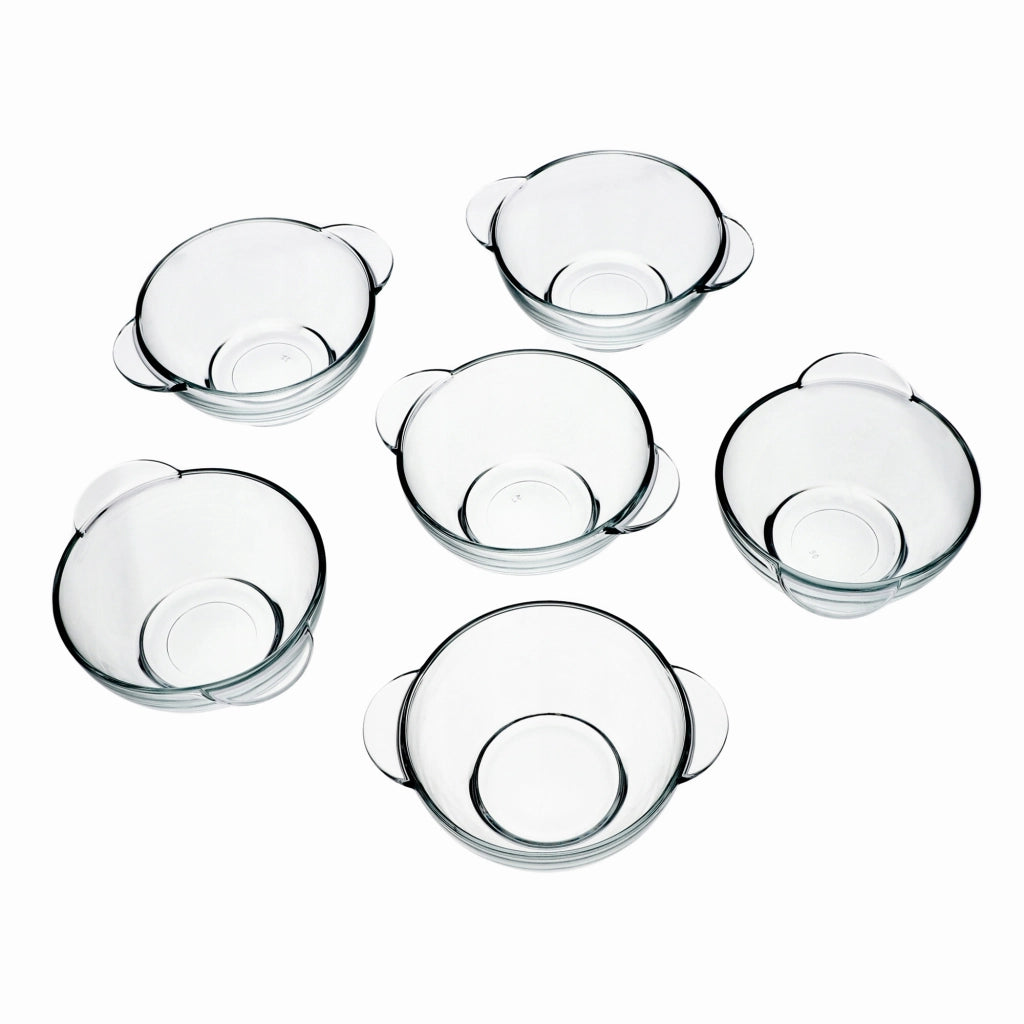 Set di 6 ciotole da zuppa KADAX da 400 ml in vetro.