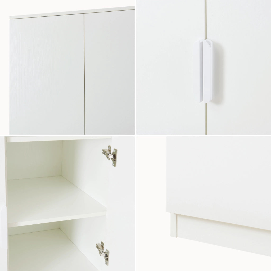 Armadio Guardaroba Eiselfing con Scomparti e Cassetti 176 x 120 x 52 cm Bianco [en.casa]
