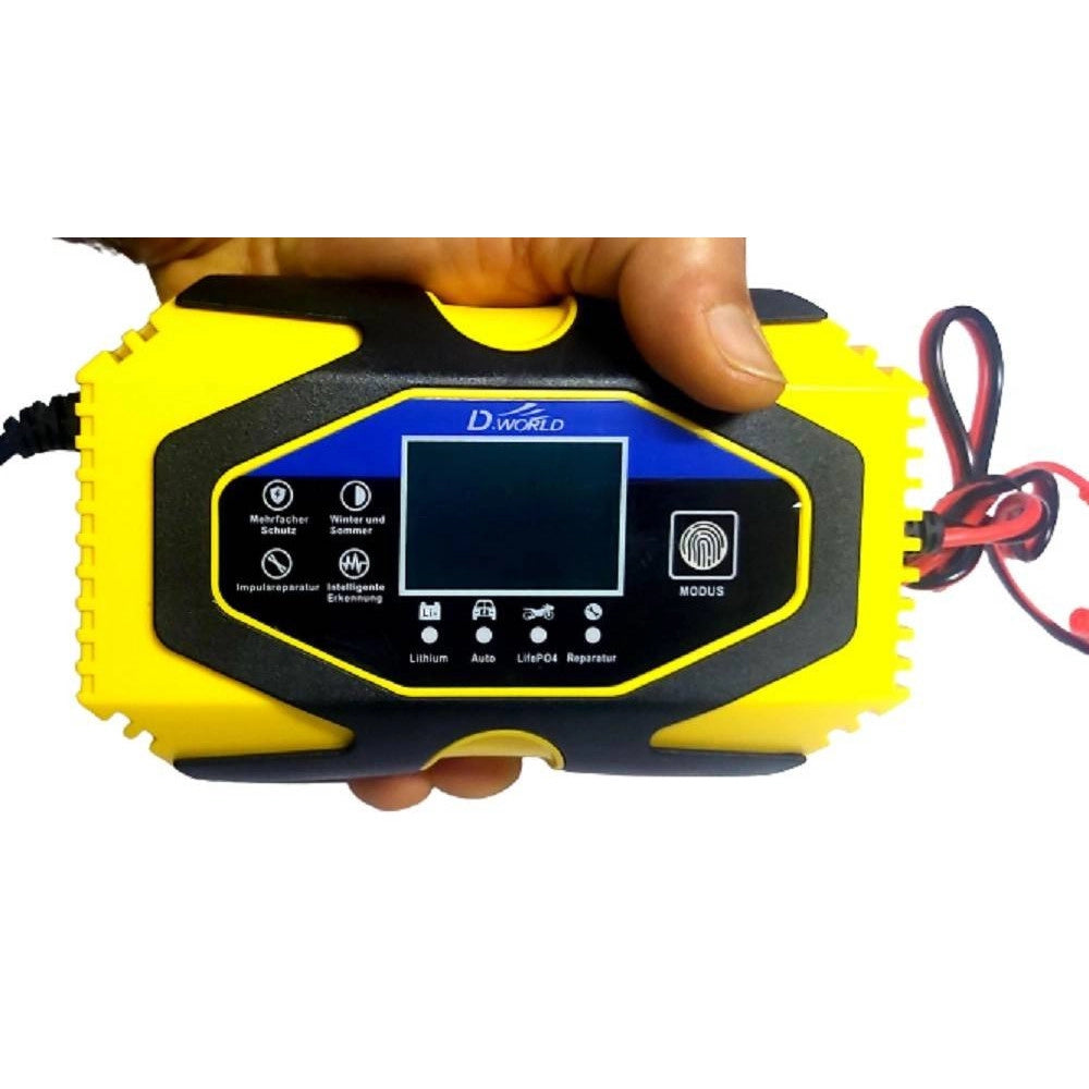 Trade Shop - Caricabatterie Intelligente Avviatore Emergenza Batteria Auto 12v-8a 24v-6a J40 -