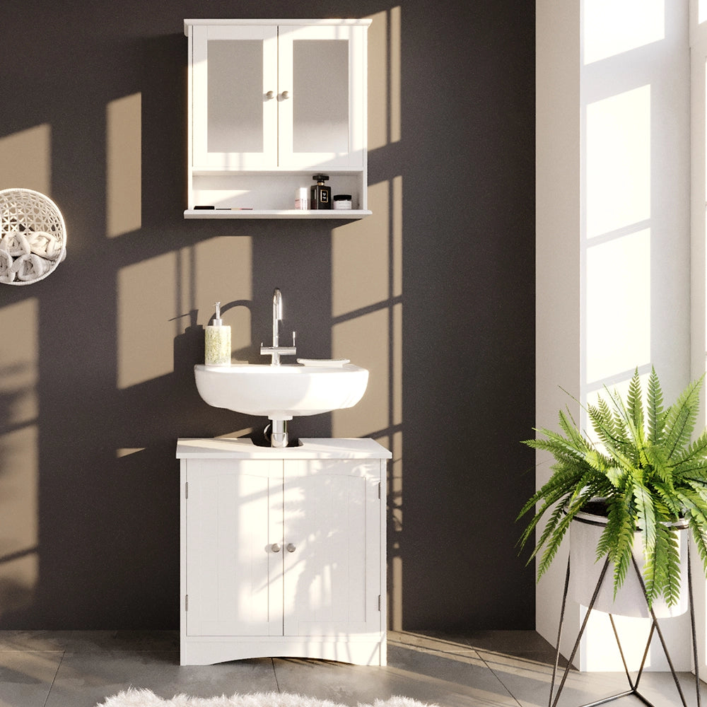 Vicco Set mobili bagno Bianco 2 parti