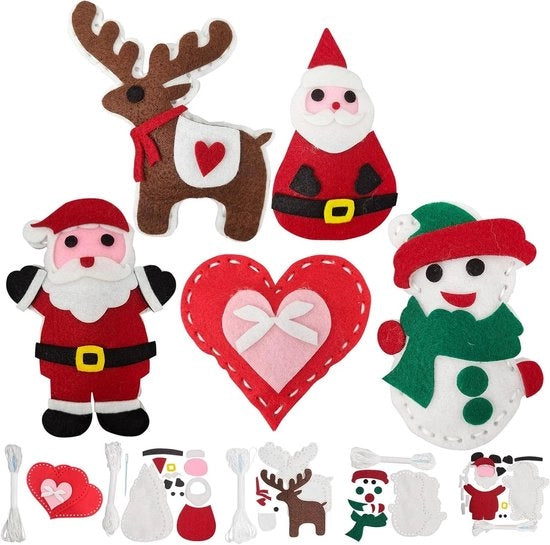 Kit di artigianato per bambine - Attività di creatività per ragazze - Regalo originale per bambine - Cadeau di Natale e compleanno con renna e pupazzo di neve
