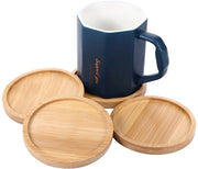 Set di 4 sostegni in legno, sostegni rotondi in legno di bambù, sostegni rotondi lavabili, sostegni per bicchieri, isolanti termici in legno per bevande, bar, tazze, bicchieri, sostegni da tavolo, DIY mosaico.