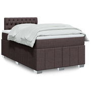 vidaXL Giroletto a Molle con Materasso Marrone Scuro 120x190cm Tessuto