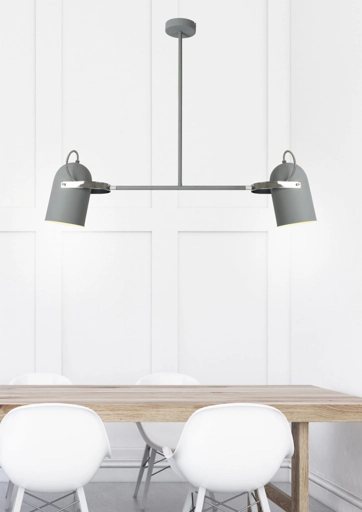 Lampada a sospensione Candellux Gray 2xE27 grigia 92cm