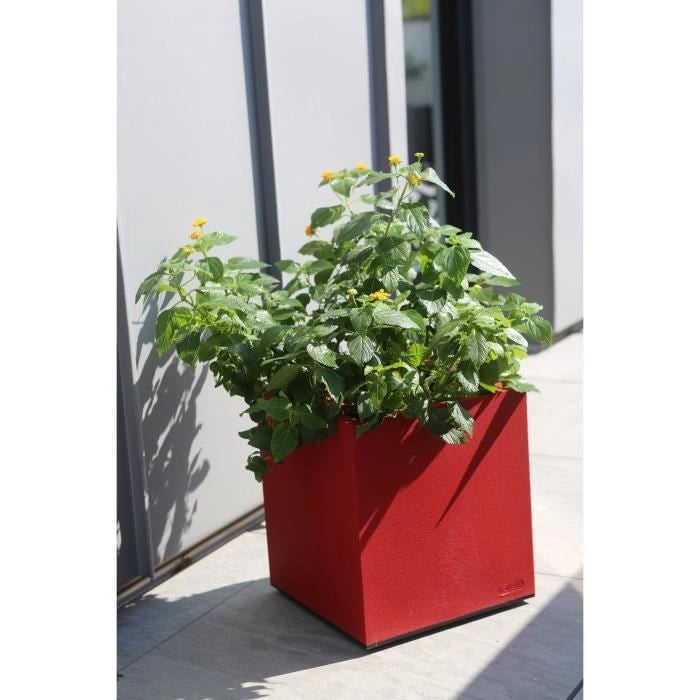 CONTENITORE IN GRANITO 40x40 ROSSO