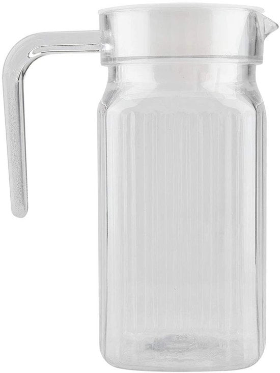 Acquario Transparante 500 ml con Coperchio - Materiale Acrilico di Alta Qualità - Resistente e Resistente ai Colpi - Manico per Facile Apertura - Design Stilistico - Acquario per Bevande