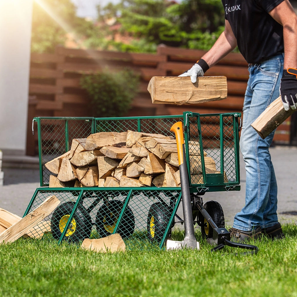 Carrello da giardino KADAX, carriola da trasporto, rimorchio, 450 kg, 200 L, XXL, grande, robusto