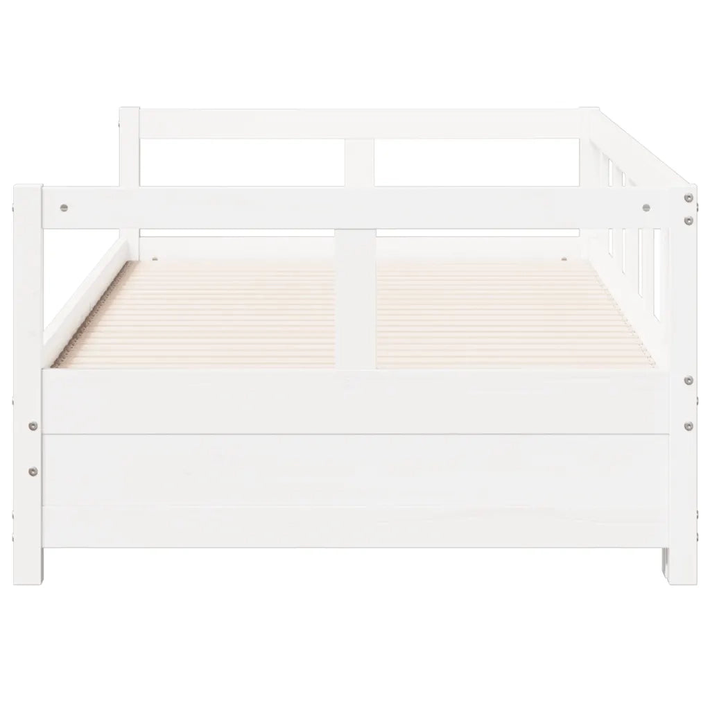 Dormeuse senza Materasso Bianca 90x200 cm Legno Massello Pino