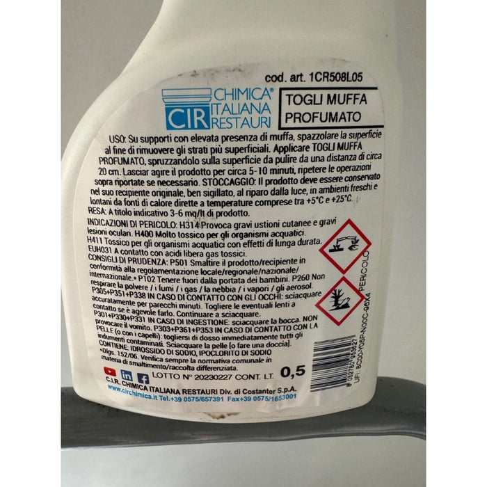Detergente universale profumato spray sbiancante e sanificante togli muffa da 500 ml