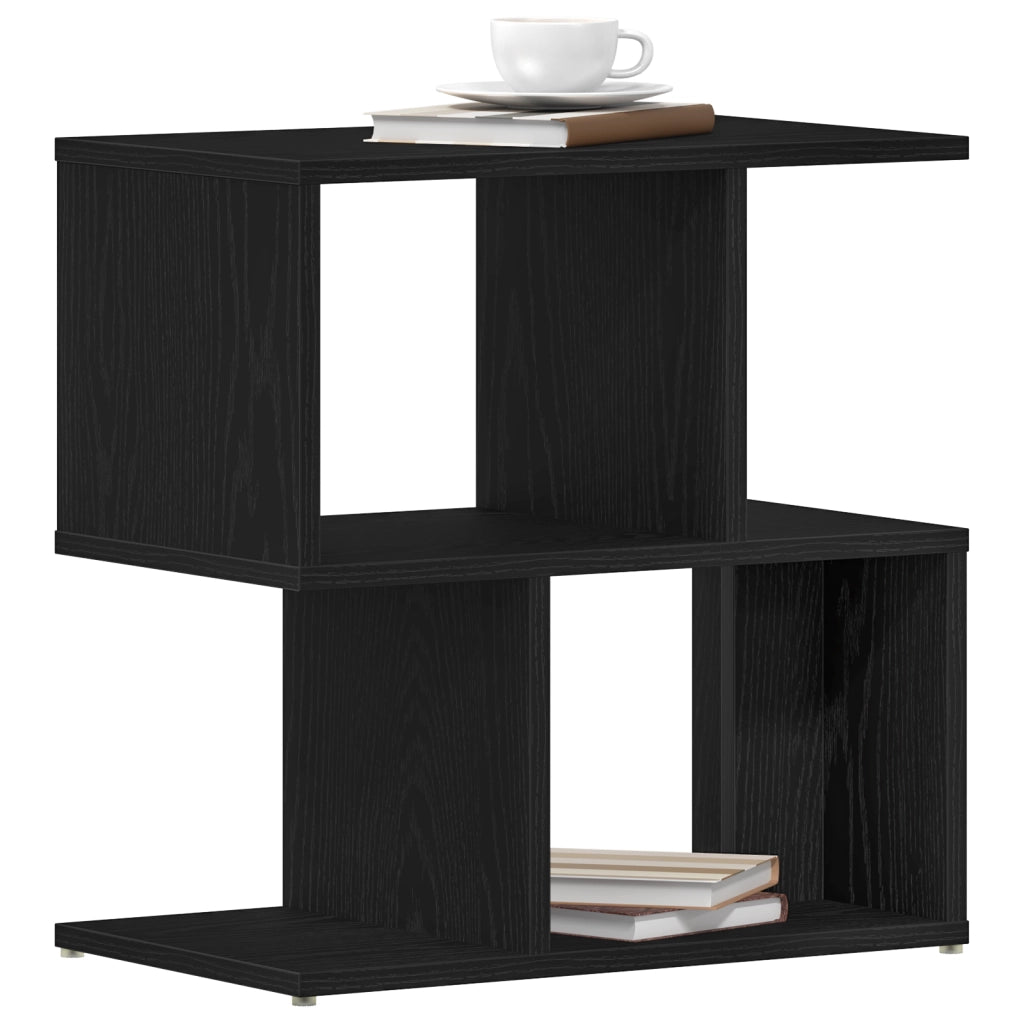 Comodino 2 pezzi Rovere Nero 50x30x51,5 cm Legno ingegnerizzato