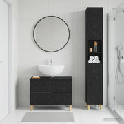 Set di Armadi da Bagno da 2 Pezzi DELFT Nero 3417541