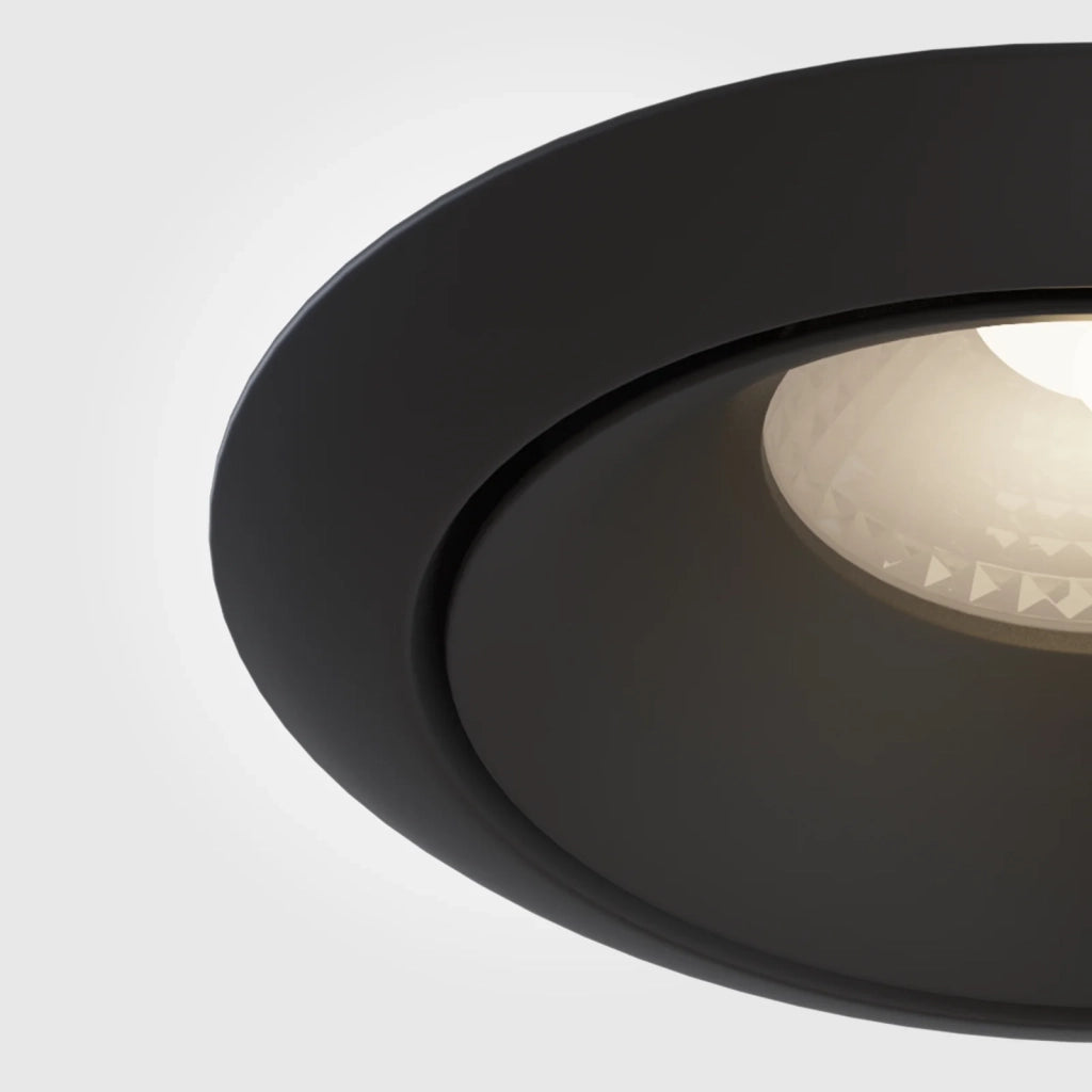 Maytoni Lampada da incasso Yin 1 luce LED integrato dimmerabile nero metallo