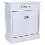Scarpiera in legno bianco 50x28x58h