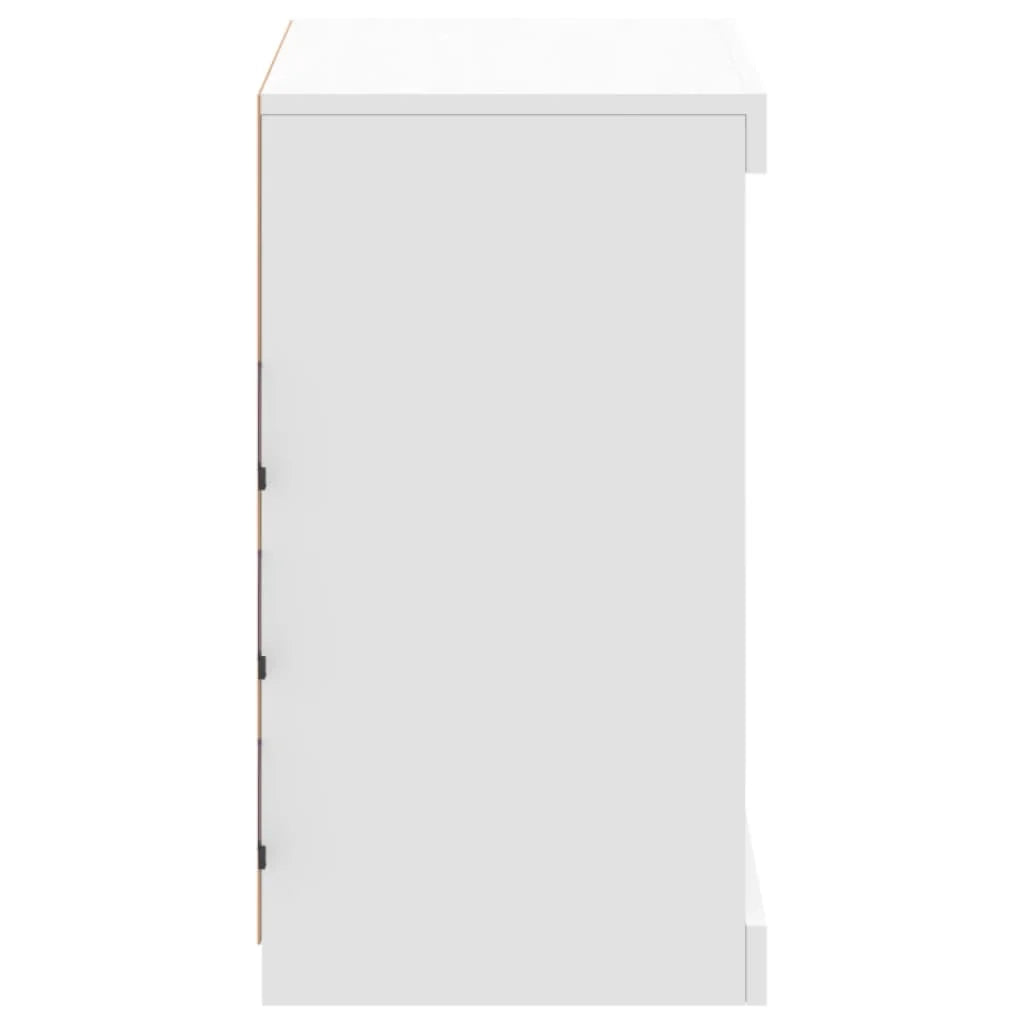 Buffet credenza cassettiera mobiletto mobile contenitore organizer per cucina soggiorno salotto con luci LED 60,5 x 37 x 67 cm bianco 02_0029856