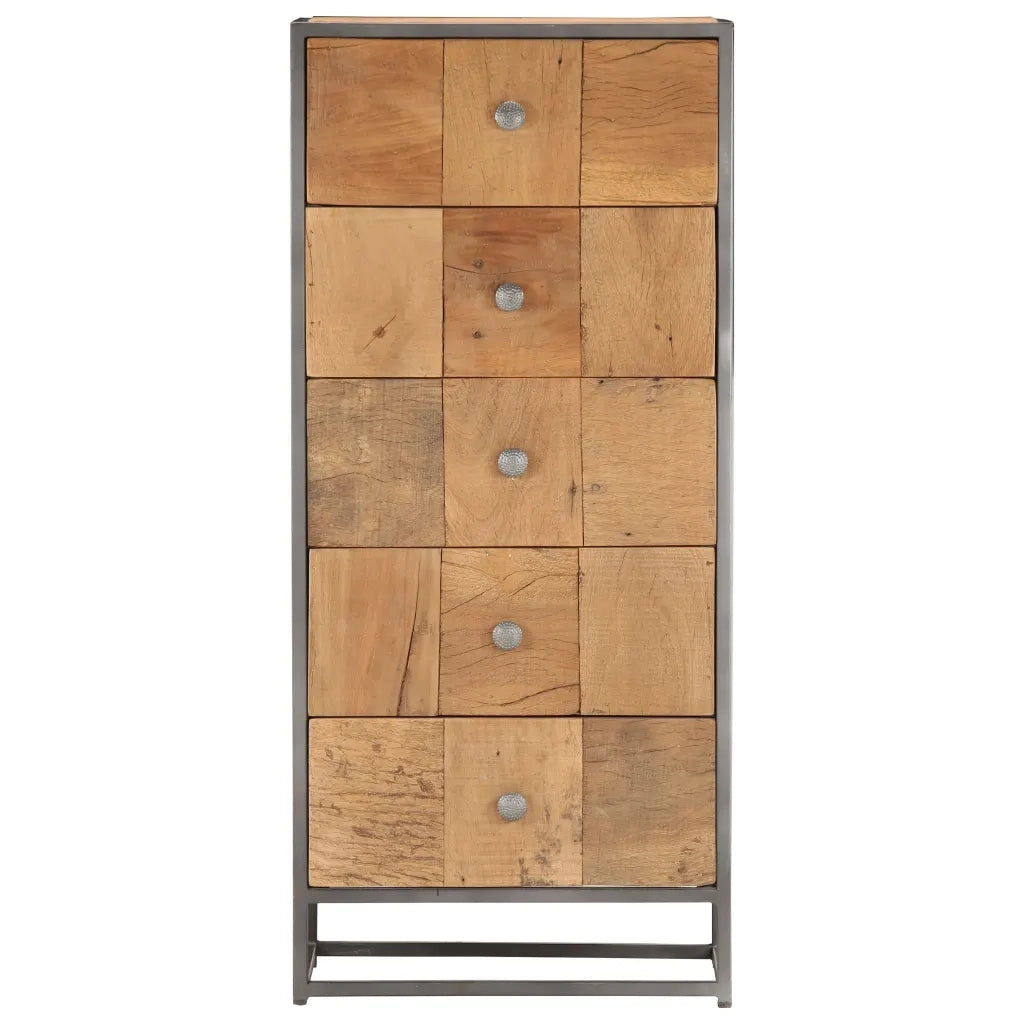 Cassettiera 45x30x100 cm in Legno Massello di Recupero cod mxl 69675