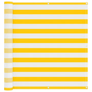 Schermo da balcone | Paravento da Balcone Giallo e Bianco 120 x 200 cm