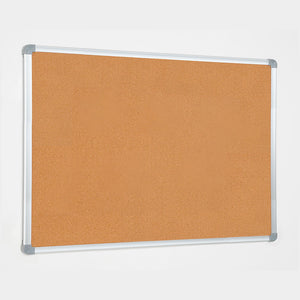 Lavagna con Fondo in Sughero 120x90 cm in Alluminio Silver