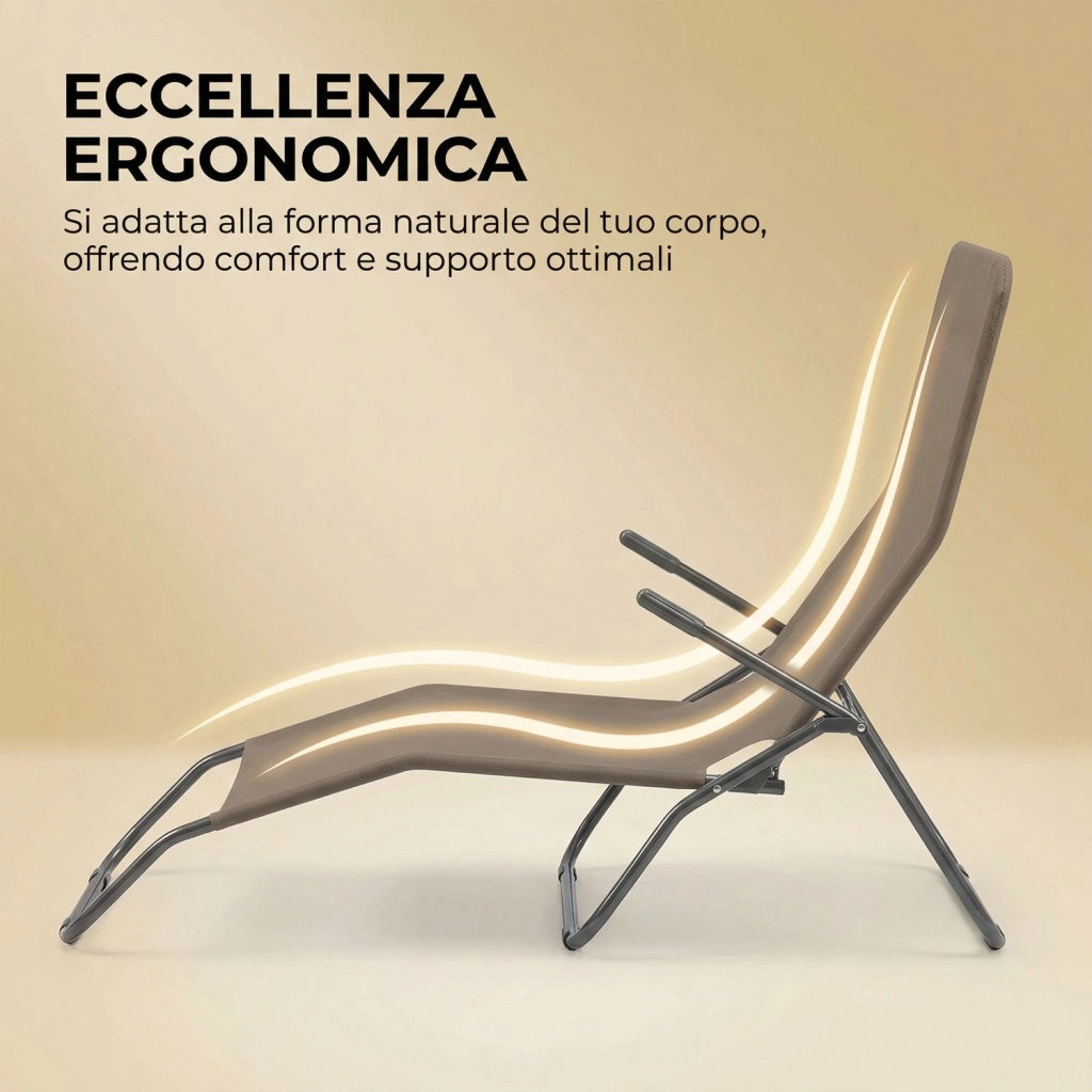 Marvin Lettino Basculante da Giardino Swing Sdraio Oscillante in Acciaio Telo Textilene Traspirante Relax Ergonomico per