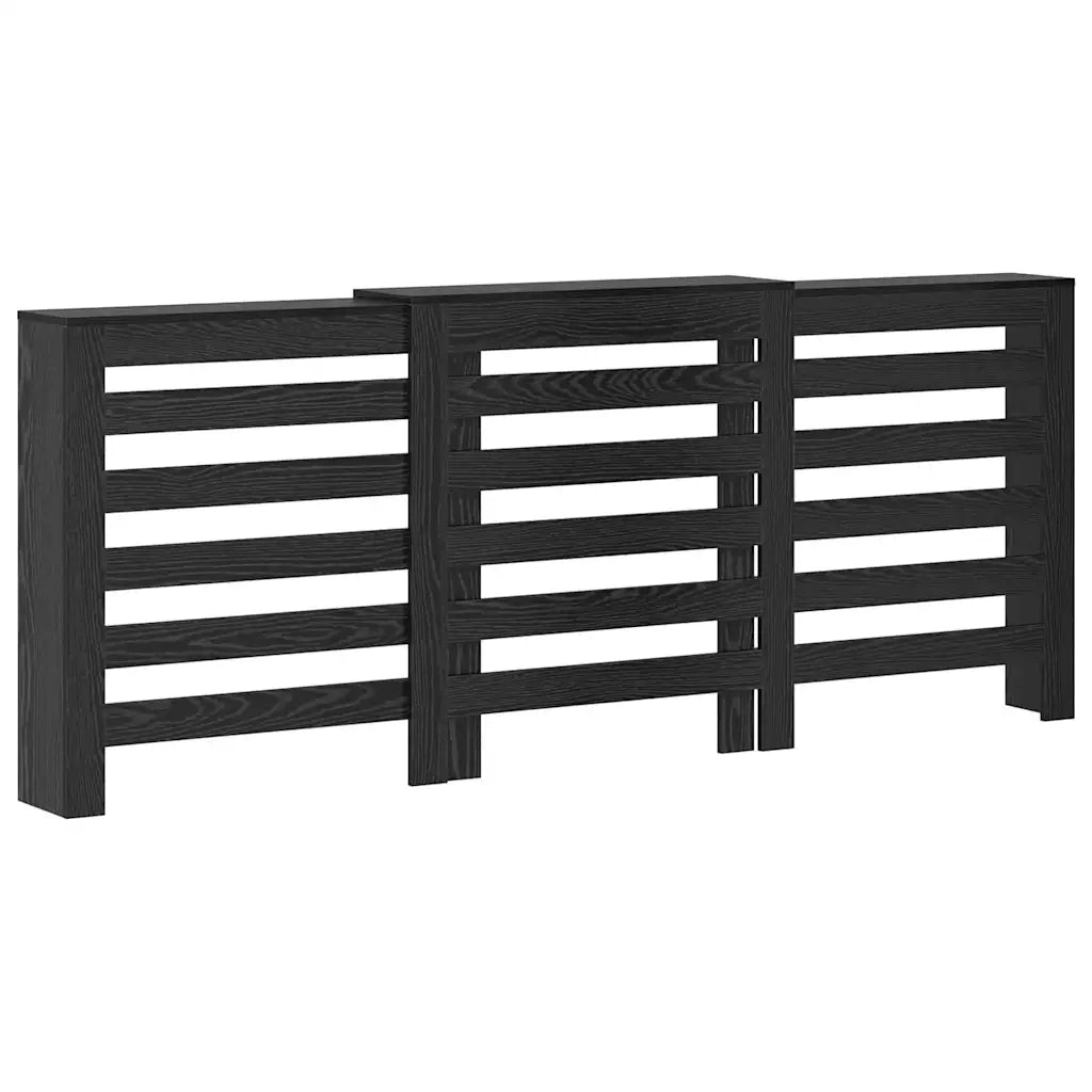 Copertura per radiatori Rovere Nero 205 x 21,5 x 83,5 cm 869222