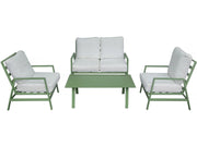 Set di mobili da giardino in metallo "Queens" - 4 posti - Verde