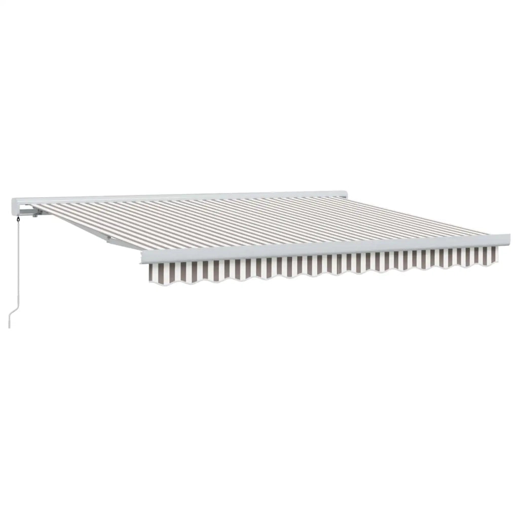 Tenda retrattile Grigio chiaro e bianco 350 x 250 cm 3425982
