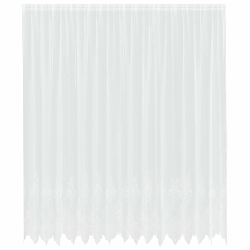 vidaXL Tende con tende Floreale Bianco 400 × 300 cm Poliestere