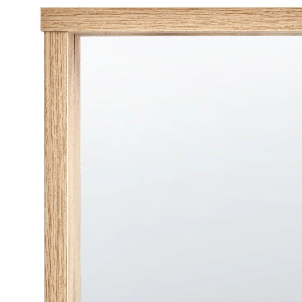 Specchio da parete in truciolato di legno chiaro 80 x 65 cm Rettangolare Accento decorativo Stile scandinavo