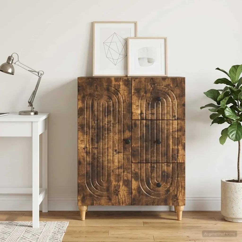 Credenza Rovere Fumo 66 x 34,5 x 90 cm Legno ingegnerizzato 894170