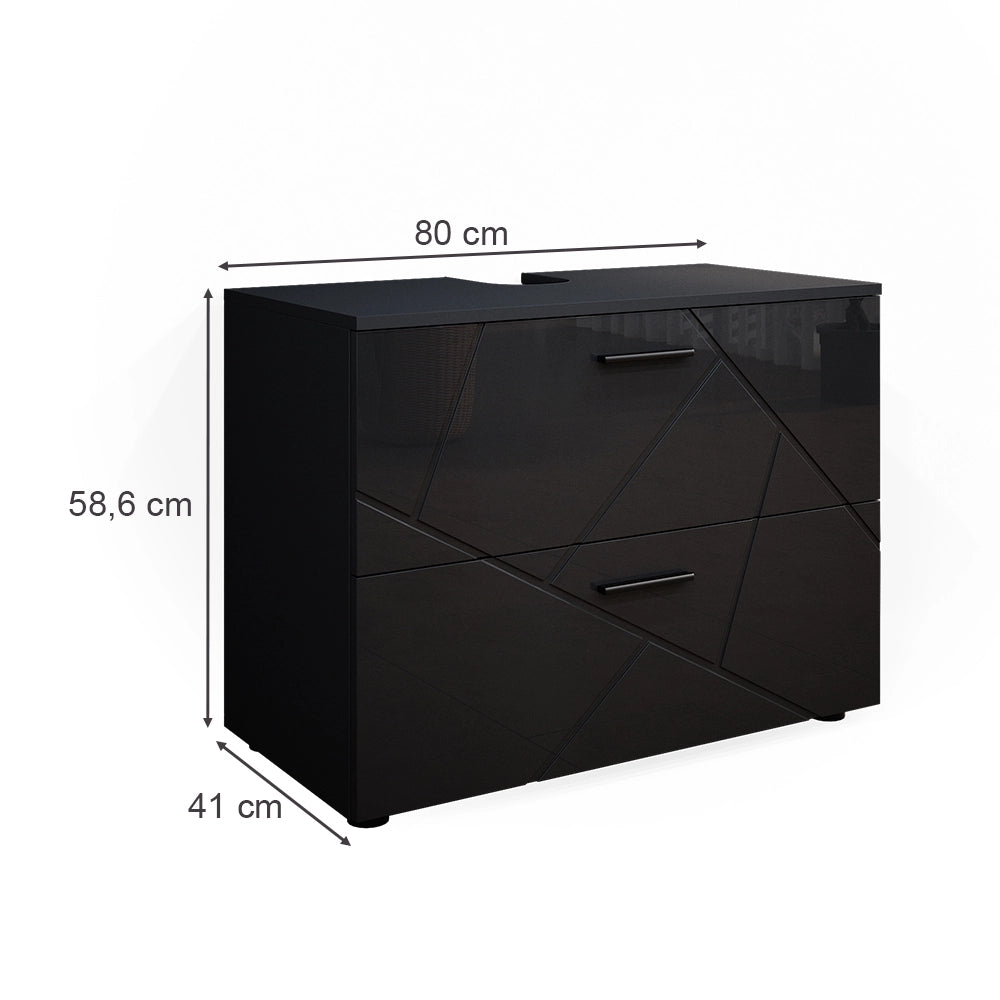 Vicco Mobile sottolavabo per bagno Antracite lucido 80 x 58.6 cm