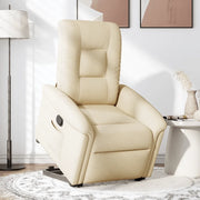 Poltrona Alzapersona Reclinabile Crema in Tessuto 3303262