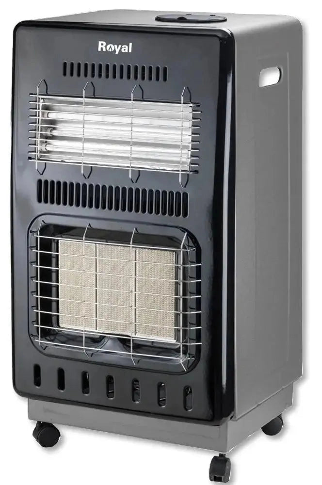 Stufa a gas ventilata elettrica grigia