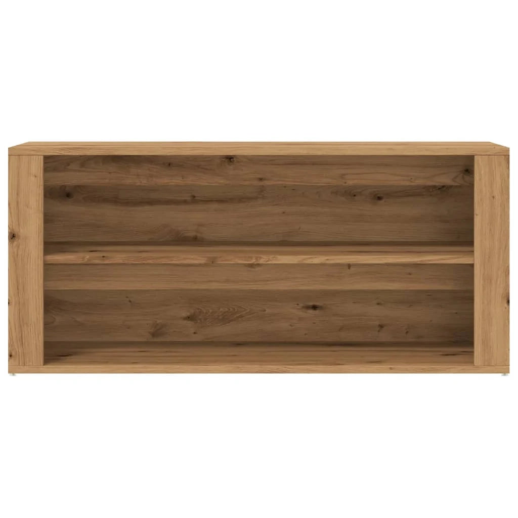 Panca portascarpe/stivali cassettiera scaffale mobiletto portaoggetti per ingresso fatto a mano 100 x 35 x 45 cm legno ingegnerizzato marrone 02_0022909