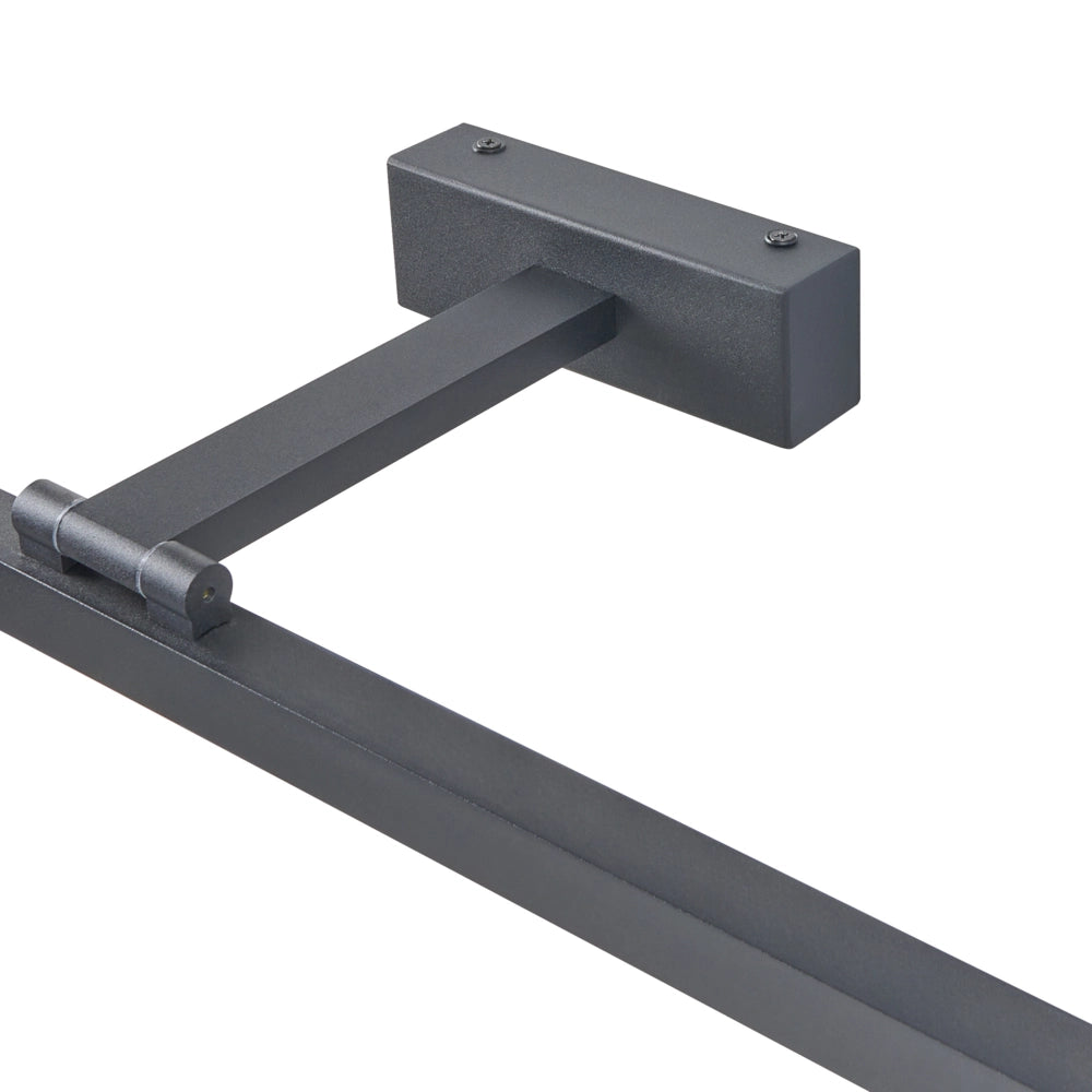Lampada specchio luce nero polvere rivestito LED metallo orizzontale bagno soggiorno moderno lampada da parete