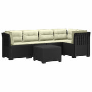 Divano da Giardino 5 Posti con Cuscini Stile Rattan PP 3444086