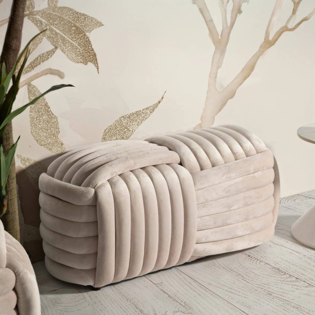 Panca Calcea, Panchina multiuso, Seduta per ospiti, Cassapanca multifunzione, 90x45 h45 cm, Rosa