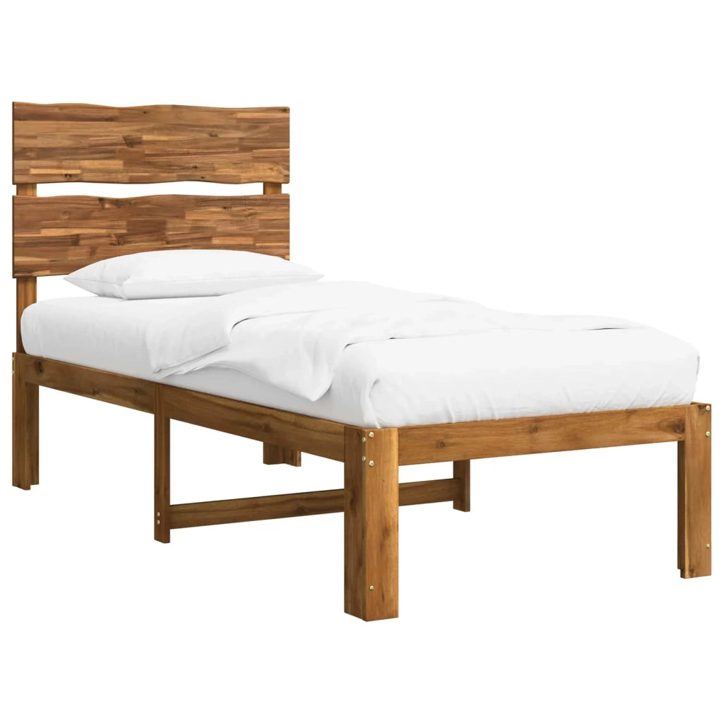 Letto Singolo con Testiera ROSTOCK Naturale 90 x 190 cm 903483