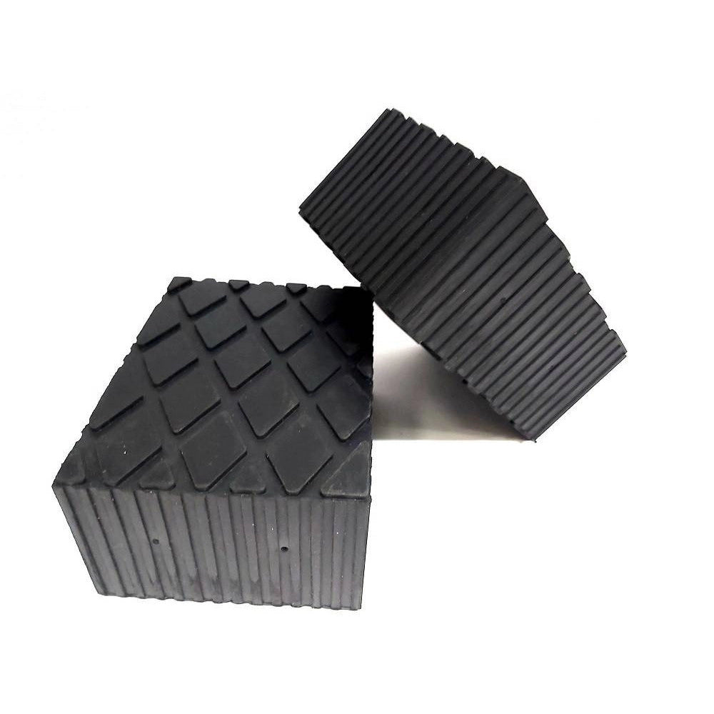 Trade Shop - Set 2 Pezzi Tamponi In Gomma Per Ponti Sollevatori Tampone 16 X 12 X 8 Cm -