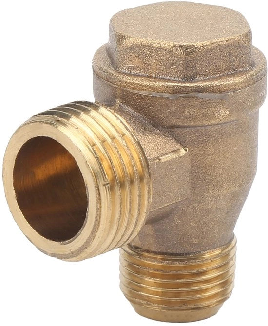 Terugslagklep in Acciaio di Alta Durezza - Messing - Viti 1/2x3/8 - Resistente all'Esplosione - Resistente alle Pressioni - Facile da Installare - Valvola di Ritorno