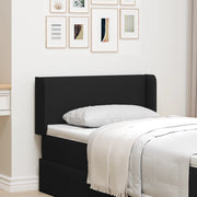 Testata Letto Nera Nera Legno e tessuto Standard Durevole