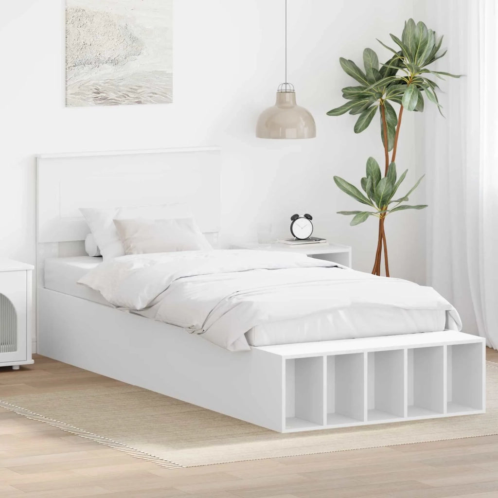 Struttura del letto Bianco 75 x 190 cm Legno multistrato